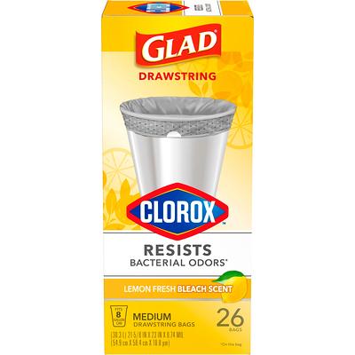 Glad ForceFlexPlus With Clorox Tall Kitchen Drawstring Trash Bags 13 Gallons  Lemon Fresh Bleach Scent Gray Pack Of 34 Bags - Office Depot