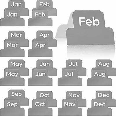 24 Pieces Adhesive Tabs Designer Accessories Monthly Tabs Planner Stickers  Decorative Monthly Index Tab for Office Study Planners Organizations (Grey)  - Yahoo Shopping