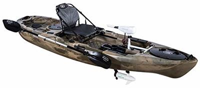 BKC PK11 Angler 10.5-Foot Sit On Top Solo Fishing Kayak w/Trolling Motor,  Paddle, and Upright Aluminum Seat (Green Camo) - Yahoo Shopping