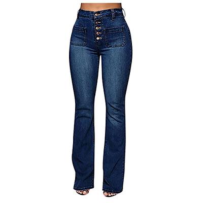 Women High Waisted Baggy Ripped Jeans Boyfriend Fashion Large Denim Baggy  Blue Jeans for Girls