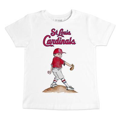 St. Louis Cardinals Tiny Turnip Women's Baseball Love Raglan 3/4-Sleeve  T-Shirt - White/Red
