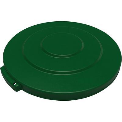 Lavex 20 Gallon Green Round Commercial Trash Can and Lid