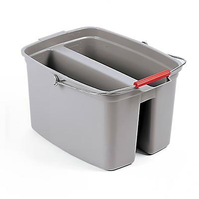 Rubbermaid Commercial Double Utility Pail, 19 Quart, Gray