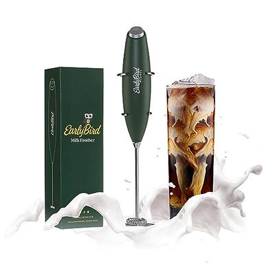 1pc Electric Milk Frother Handheld Stainless Steel Vertical Milk