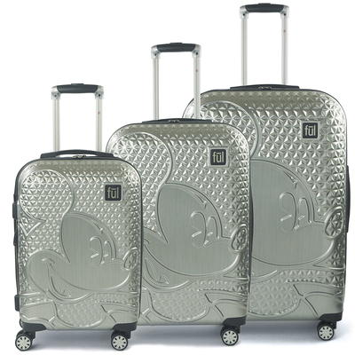 Disney Ful Textured Minnie Mouse Hard Sided 3 Piece Luggage Set, Taupe ,  29, 25, and 21 Suitcases 