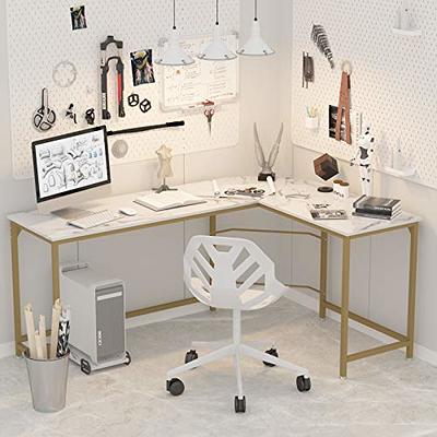 Teraves Reversible Computer Desk for Small Spaces with Shelves - Teraves  Office Furniture