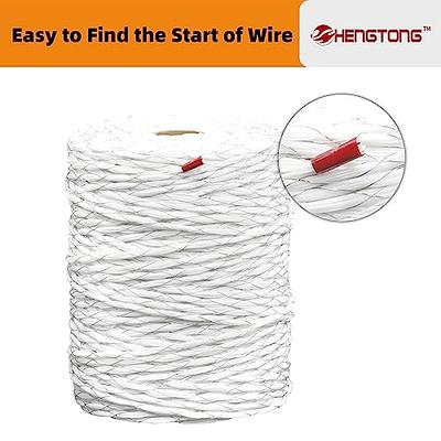 HENGTONG Electric Fence Twisted Poly Wire 656ft 200m, 2 x 0.3mm Stainless  Steel Conductors, 3mm Portable Braided Polywire Electric Fence for  Livestock (White) - Yahoo Shopping