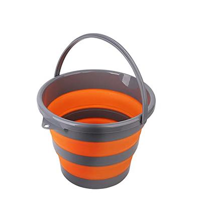Collapsible Bucket with Handle, 2.6 Gallon Bucket, Portable