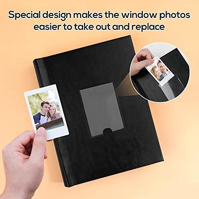  128 Pockets Photo Album with Writing Space, Front Window, For  Polaroid Photo Albums 3 Inch Compatible with Fujifilm Instax Mini 12 11 9 8  7s 40 EVO, Polaroid 300, HP Sprocket, K-pop Photocards (Black) : Electronics