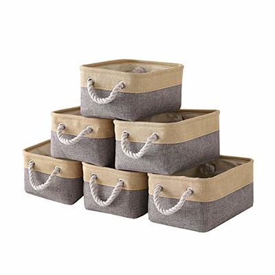 6 Pack - SimpleHouseware Foldable Cube Storage Bin, Grey 