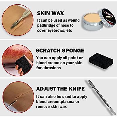 CAHIUYOA Halloween SFX Makeup Kit,Fake Wound Special Effects Makeup  Kit,Scars Wax,Fake Blood Gel,Fake Blood Spray,Spatula, Stipple Sponge,Scar  Water - Yahoo Shopping