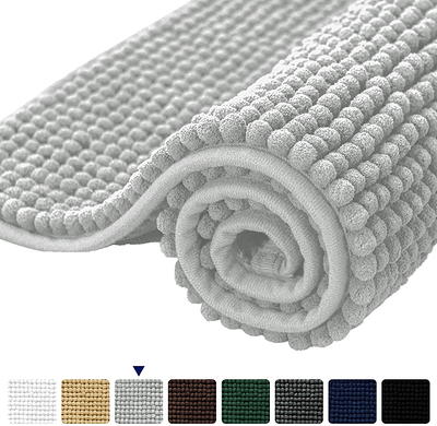 Subrtex Chenille Soft Rugs Super Water Absorbing Shower Mats - 20x32 - Navy