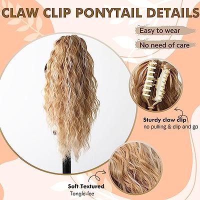 20 Curly Synthetic Clip In Claw Drawstring Ponytail Hair