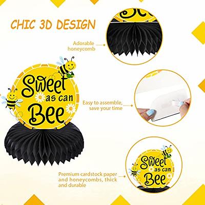 9 Pieces Bee Baby Centerpiece Bumble Honeycomb Centerpieces Honeycomb Table  Centerpieces for Bee Day Themed Decorations Bee Baby Shower Decorations