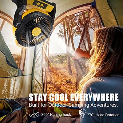 Geek Aire Portable Camping Fan with Lights, 20000mAh Detachable