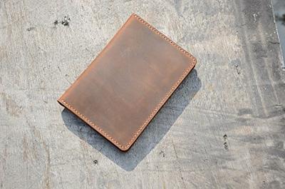 Leather Travel Card Holder Silver