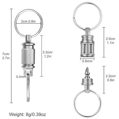 Amaxiu Spring Keychain Clip Key Ring, 2PCS Metal Keychain