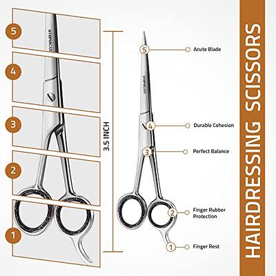 Utopia Care Hair Cutting and Hairdressing Scissors 3.5 Inch, Premium  Stainless Steel shears with smooth Razor & Sharp Edge Blades, for Salons,  Professional Barbers, Men & Women, Kids, Adults, & Pets 