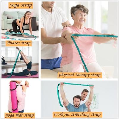  Scotamalone Stretching Strap Yoga Strap Stretch Strap Exercise  Strap with exercise book physical therapy equipment Stretch Band Rehab  Multi-Loop Strap Nonelastic Strap for Pilates, Dance and Gymnastics :  Sports 