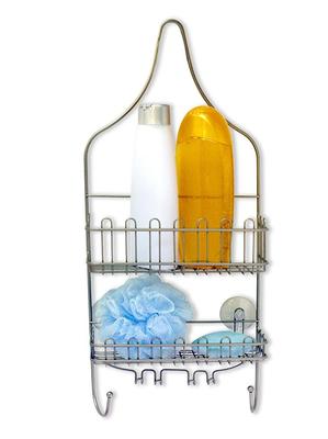 Zenna Home Satin Nickel Steel 2-Shelf Hanging Shower Caddy 16-in x 4.3-in x  24-in in the Bathtub & Shower Caddies department at