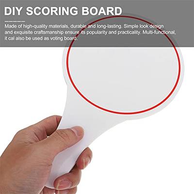 Seajan 100 Pcs Auction Paddles Dry Erase Paddles First Day of School White  Boards Doubled Sided Handheld Classroom Paddle Fan Blanks Boards