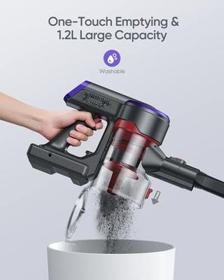 BuTure Cordless Vacuum Cleaner, 450W 33Kpa Stick Vacuum with Color Touch Display, Up to 55Mins, Rechargeable Cordless Vacuum for Hardwood Floor