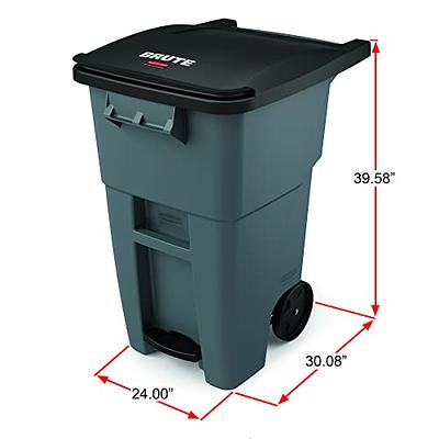 Rubbermaid Commercial Products Brute Tote Storage Container with  Lid-Included, 20-Gallon, Dark Green, Rugged/Reusable Boxes for  Moving/Camping/Storing