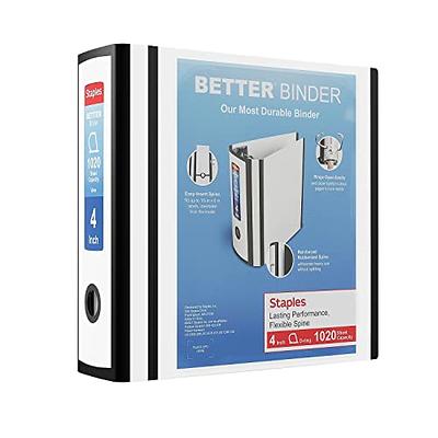 Staples Simply .5-inch Round 3-Ring View Binder Black (21683) 23738/21683