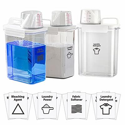 VUNDO [3 Pack] Liquid Laundry Detergent Dispenser For Laundry Room  Organization And Storage, 61oz Large Capacity Laundry Soap Containers With  12 Removable Labels, BPA Free & PET Plastic Clear - Yahoo Shopping