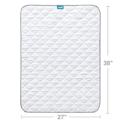 Waterproof Crib Mattress Protector Pad 28 x 52,Anti Slip & Durable  Waterproof Pad Mat for Baby Standard Crib/Bed Pads, Aqua