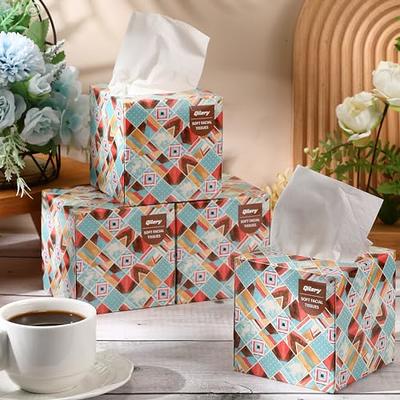 Qilery 12 Pcs Tissues Cube Boxes with 80 Sheets Each 2 Ply Soft Facial  Tissue Boxes Colorful Square Tissue Paper Box Toilet Paper for School Car  Family Office Travel - Yahoo Shopping