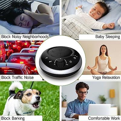 Sound Machine, White Noise Machine for Sleeping Adults Baby Kids, Portable  Sound Therapy with 24 Soothing Sounds, Timer&Memory Function, Plug in or