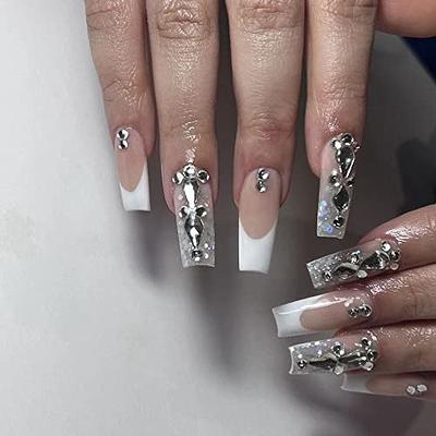 Eseres Crystal White Nail Art Rhinestones Multi Shapes Flatback