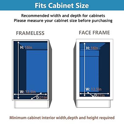 LOVMOR 2 Tier Individual Pull Out Cabinet Organizer 11 W x 21 D, Slide  Out Kitchen Cabinet Storage Sliding Shelves