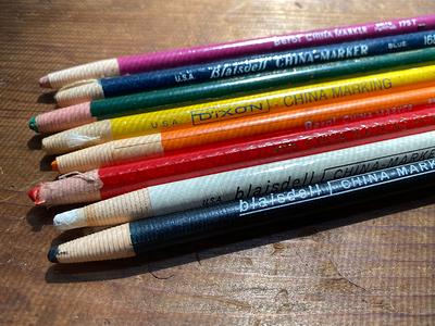 Paper Wrapped Marking Pencil/Color Choice Red Orange Yellow Green Blue  Black White New Old Stock Peel-Away China Marker Grease - Yahoo Shopping