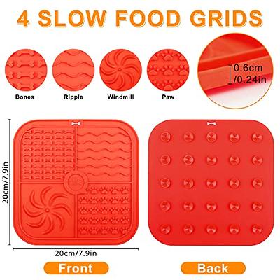 Ptlom 2 Pack Pet Lick Mat for Dogs and Cats Slow Feeder Mat, Dog