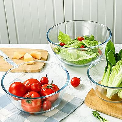 Set of 2 Large Fused Glass Salad Bowls. Set of 2 Glass Salad Bowls