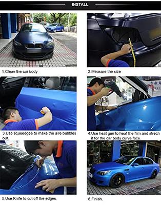 3M Blue Detailer Plastic Squeegee with Felt Tool Kit Decal Vinyl Wrap Tint  Applicator