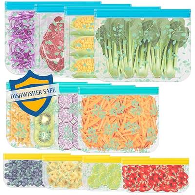 Reusable Ziplock Bags Leakproof Reusable Freezer Bags Bpa - Temu