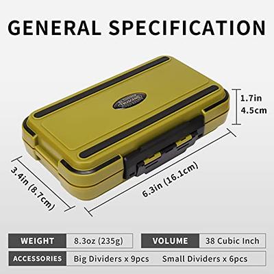 TRUSCEND Fishing Tackle Box Organizer Portable Waterproof, Airtight  Anti-wear Tackle Storage Boxes with Adjustable Dividers, Fishing Tackle and  Gear