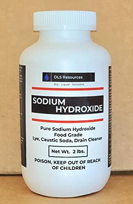 Sodium Hydroxide Lye - Food Grade - USP - 1.25 lb - 4 x 5 oz. Bottles