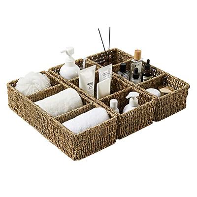 Ochine 2 Pack Wicker Baskets, Wicker Storage Baskets, Woven Storage Basket  for Shelves, Toilet Paper Baskets Bathroom Basket Organizer with Handles  for Living Room Bedroom Bathroom Organizing - Yahoo Shopping