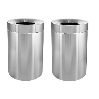 Rubbermaid Commercial Trash Can,Square,40 gal.,Silver FGSC22EPLSM