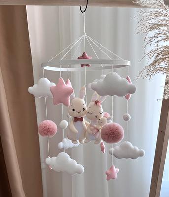 Baby girl crib mobile Alice in wonderland nursery decor - Inspire Uplift