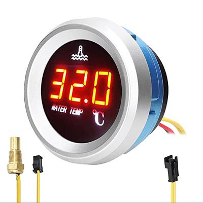 GoolRC 52mm Water Temperature Gauge Car Digital Meter LED Display 9-36V  with Temperature Sensor Alarm Function - Yahoo Shopping