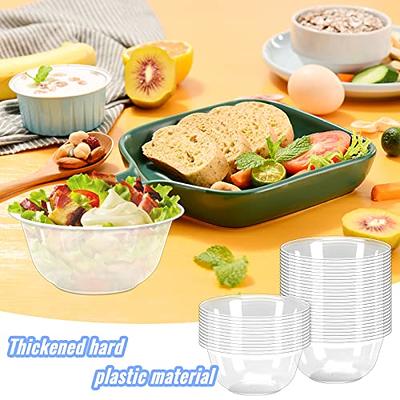 BadenBach 80 Pack 6oz Hard Plastic Bowls, Small Disposable Clear Bowls  Clear Disposable Salad Soup Bowls Ice Cream Candy Serving Bowls for  Christmas