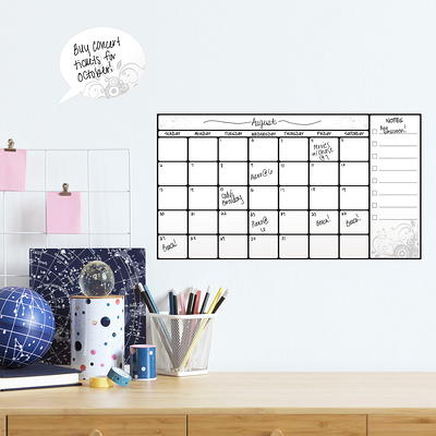 Basics Dry Erase Calendar Peel And Stick Giant Wall Decal