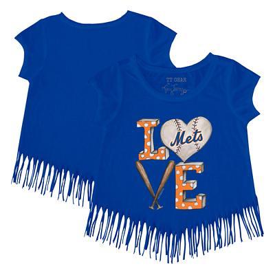 Lids Seattle Mariners Tiny Turnip Girls Toddler Stitched Baseball Fringe T- Shirt - Navy