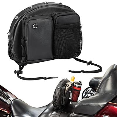 KEMIMOTO Motorcycle Travel Luggage Bag, Motorcycle Tail Bag for Softail  Sportster Dyna Touring Models Road King Road Glide Street Glide Waterproof  All