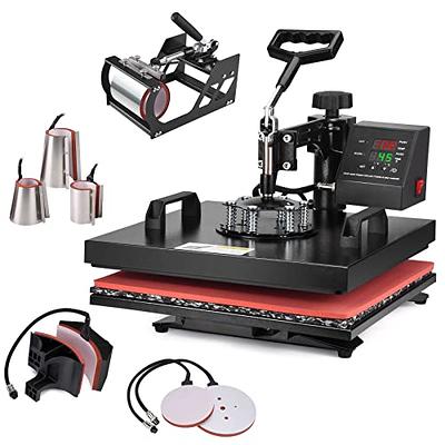 VEVOR Heat Press Machine 8 in 1 Combo Heat Press 15 x 15 Inch Heat Transfer  Machine 360-Degree Swing Away Digital Shirt Printing Multifunction